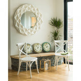 Wall Mirror, Polyresin, Mirrored Glass, White