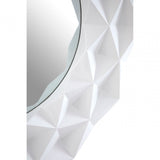 Wall Mirror, Polyresin, Mirrored Glass, White
