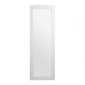Java Wall Mirror, Wood, Mirrored Glass, White