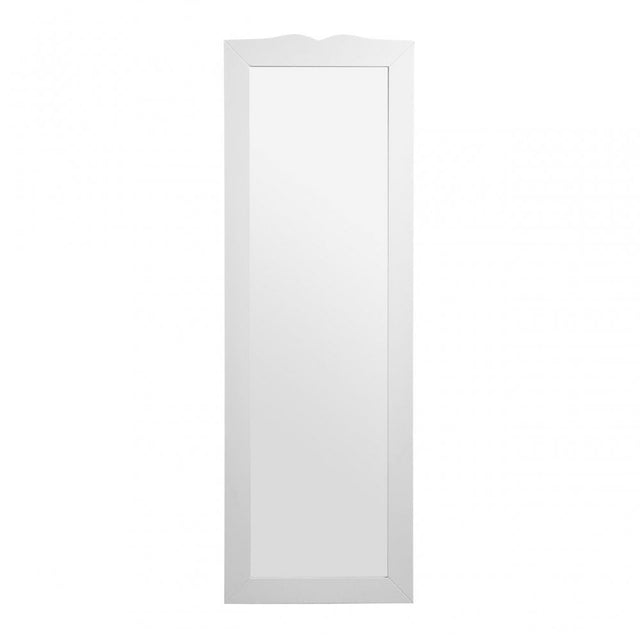 Java Wall Mirror, Wood, Mirrored Glass, White