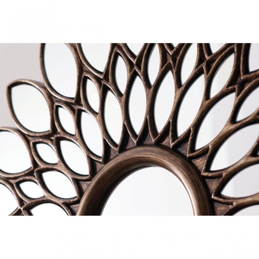 Starl Modern Wall Mirror, Star Shape, Bronze
