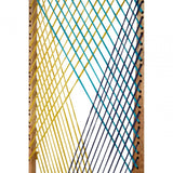 Temper 3 Sections Multicoloured Room Divider, Cotton Cord, Mango Wood, Multi-Coloured