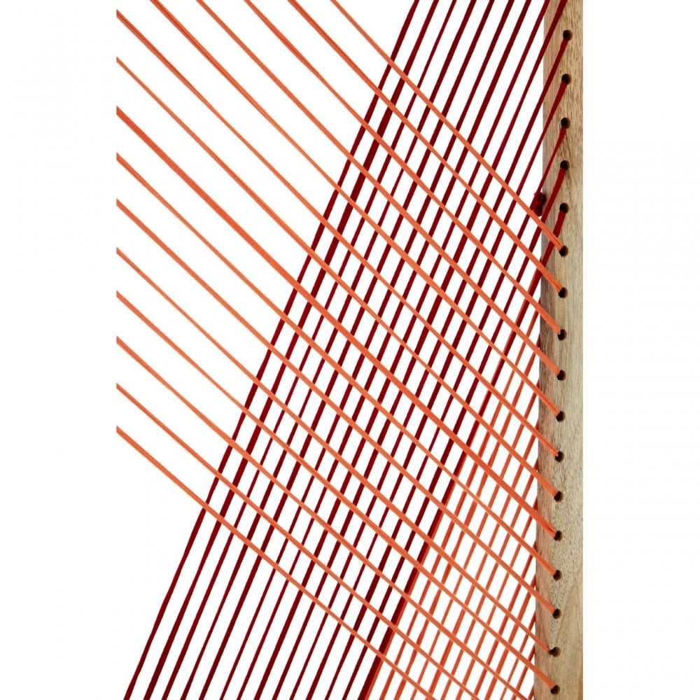 Temper 3 Sections Multicoloured Room Divider, Cotton Cord, Mango Wood, Multi-Coloured