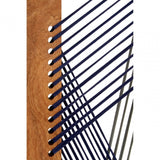 Temper 3 Sections Multicoloured Room Divider, Cotton Cord, Mango Wood, Multi-Coloured