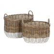 Hampstead Oval Storage Baskets, Kubu Rattan, Natural