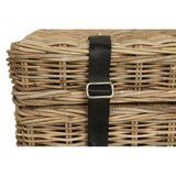 Set of 2 Grey Ratallio Rattan Storage Trunks, Kubu Rattan, Natural