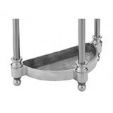 Half Circle Umbrella Stand, Aluminium, Silver
