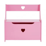 Kids Storage Box / Seat, Wood, Pink