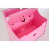 Kids Storage Box / Seat, Wood, Pink