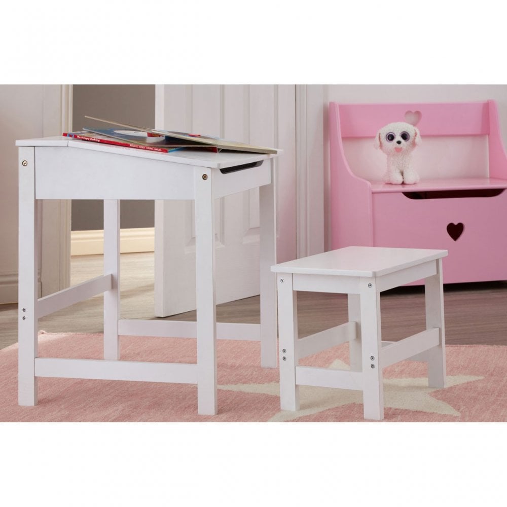 Kids Storage Box / Seat, Wood, Pink