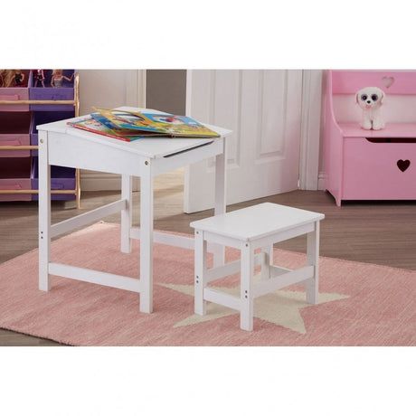 Kids Storage Box / Seat, Wood, Pink