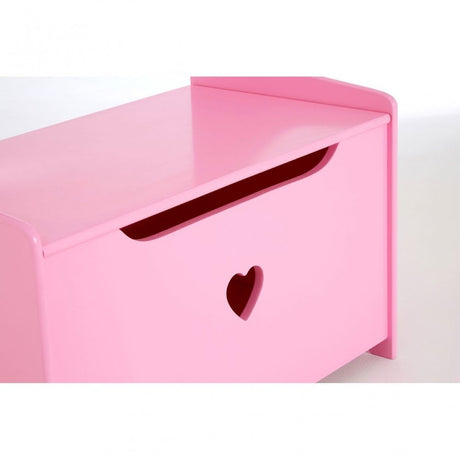 Kids Storage Box / Seat, Wood, Pink