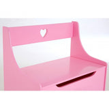 Kids Storage Box / Seat, Wood, Pink