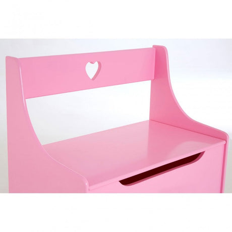 Kids Storage Box / Seat, Wood, Pink