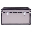Black / White Genuine Cowhide Storage Trunk, Cowhide, Stainless Steel, Black