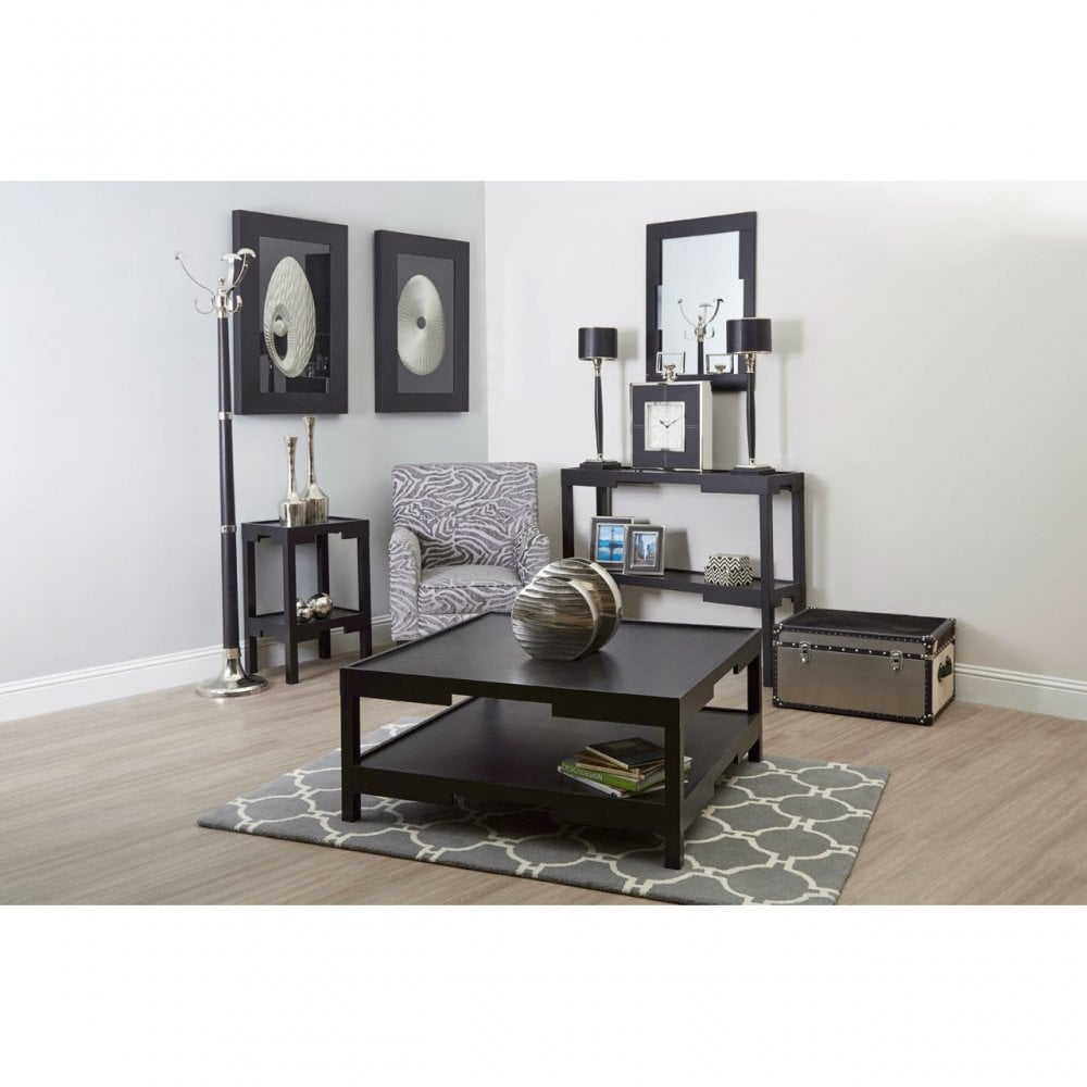 Black / White Genuine Cowhide Storage Trunk, Cowhide, Stainless Steel, Black