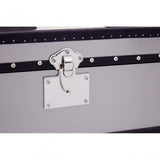 Black/White Genuine Cowhide 3 Drawer Cabinet, Cowhide, Stainless Steel, Black