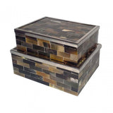 Horn Trinket Boxes, Buffalo Horn, Natural
