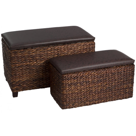 Ottoman Storage, Cattail, Brown
