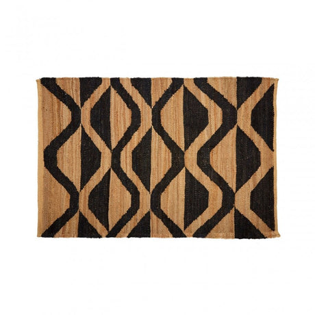 Stitch Small Hemp Rug, Jute, Brown