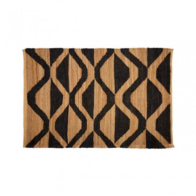 Stitch Small Hemp Rug, Jute, Brown