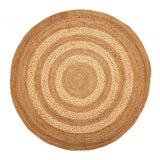 Stitch Jute Round Rug, Gold