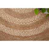 Stitch Jute Round Rug, Gold