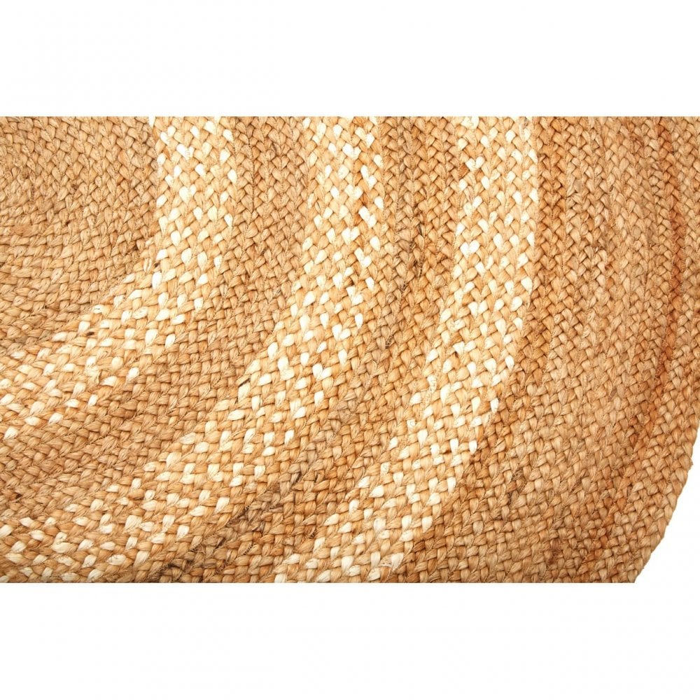 Stitch Jute Round Rug, Gold