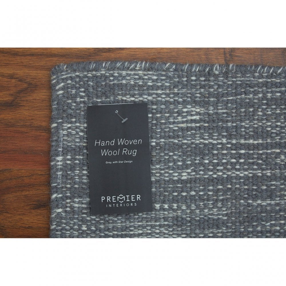 Star Rug, Cotton / Wool 20 / 80, Grey