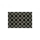 Tuskin Rug, Cotton / Wool 20 / 80, Black