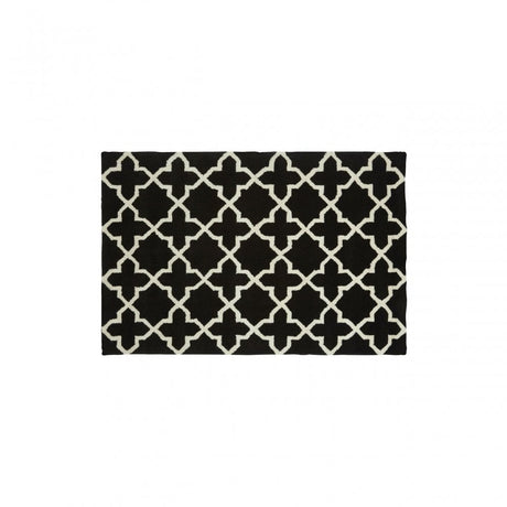 Tuskin Rug, Cotton / Wool 20 / 80, Black