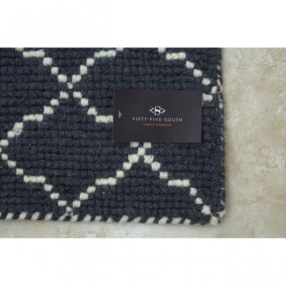 Tuskin Rug, Cotton / Wool 20 / 80, Grey