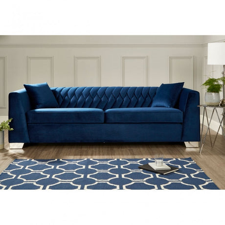 South Beach Rug, Cotton / Wool 20 / 80, Blue