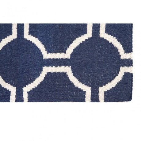 South Beach Rug, Cotton / Wool 20 / 80, Blue