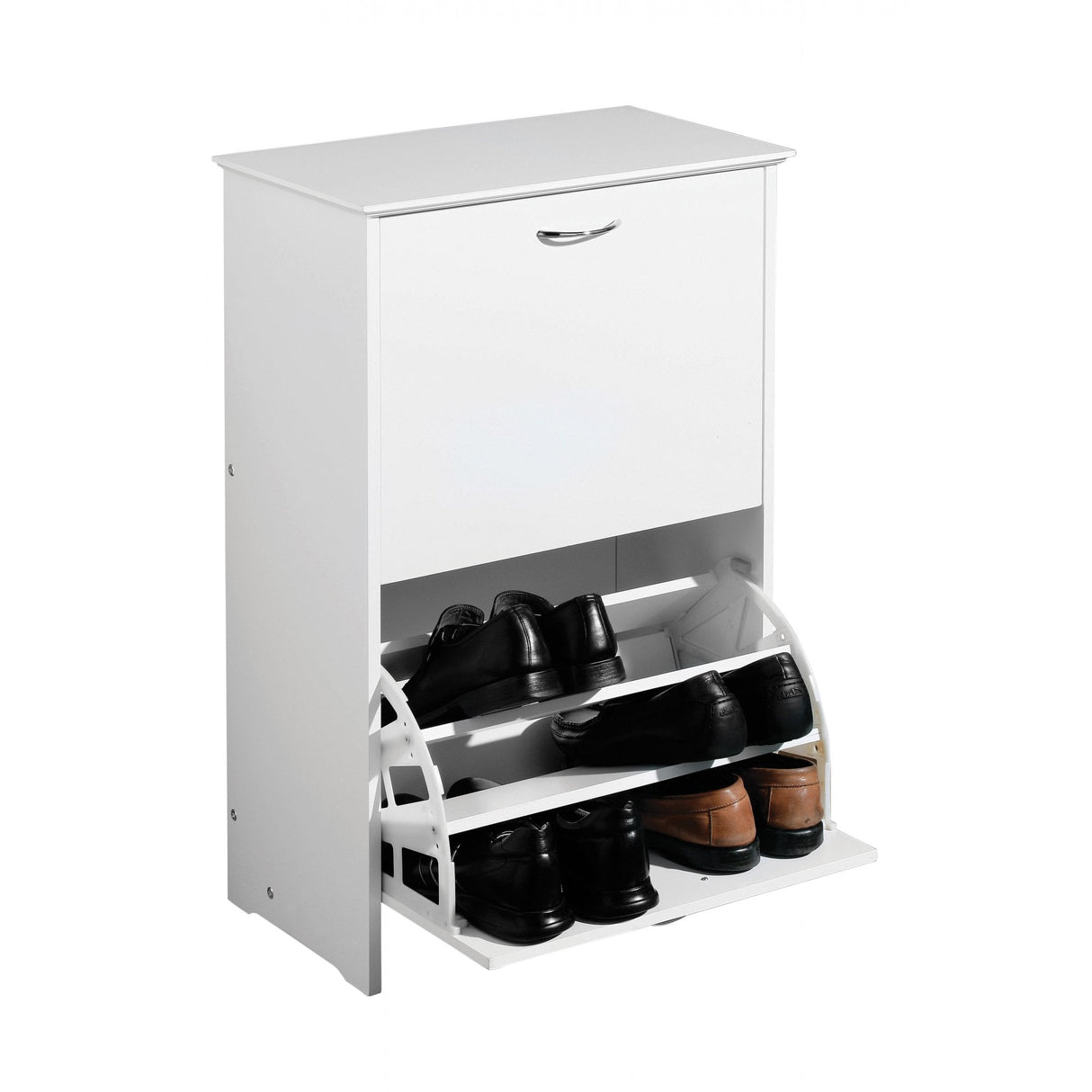 Shoe Storage Cupboard, Wood, White