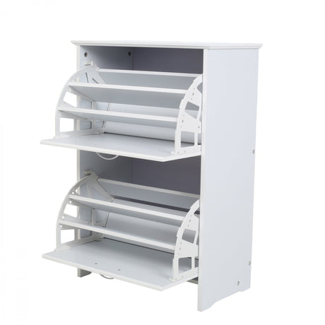 Shoe Storage Cupboard, Wood, White
