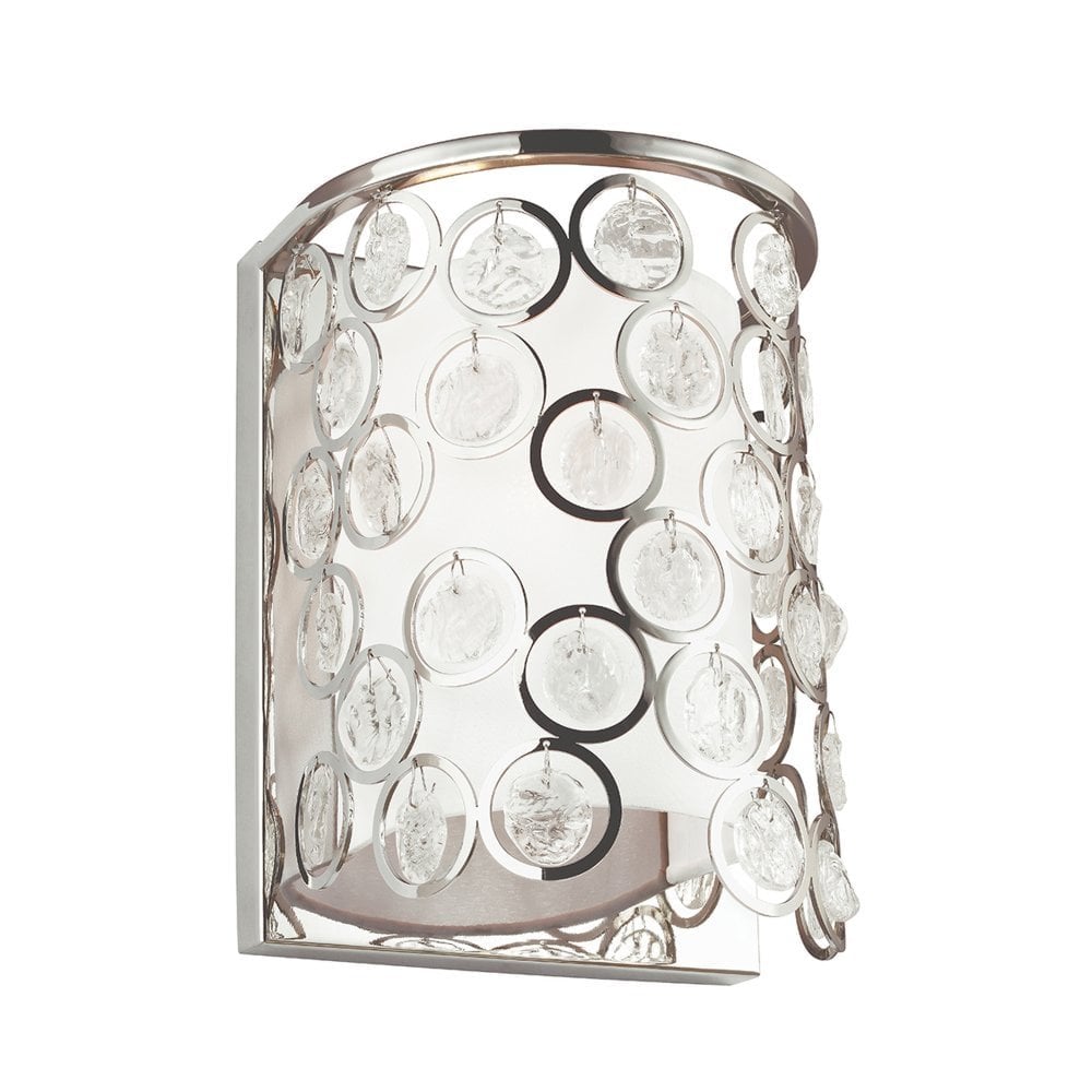 Lexi Modern Nickel Crystal Wall Sconce