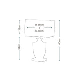 Liona Crystal Elegance Table Lamp with Silver Sheer Shade