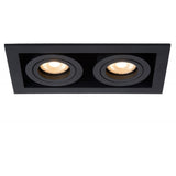 Sleek Black Aluminum Recessed Square Spotlight