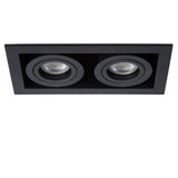 Sleek Black Aluminum Recessed Square Spotlight