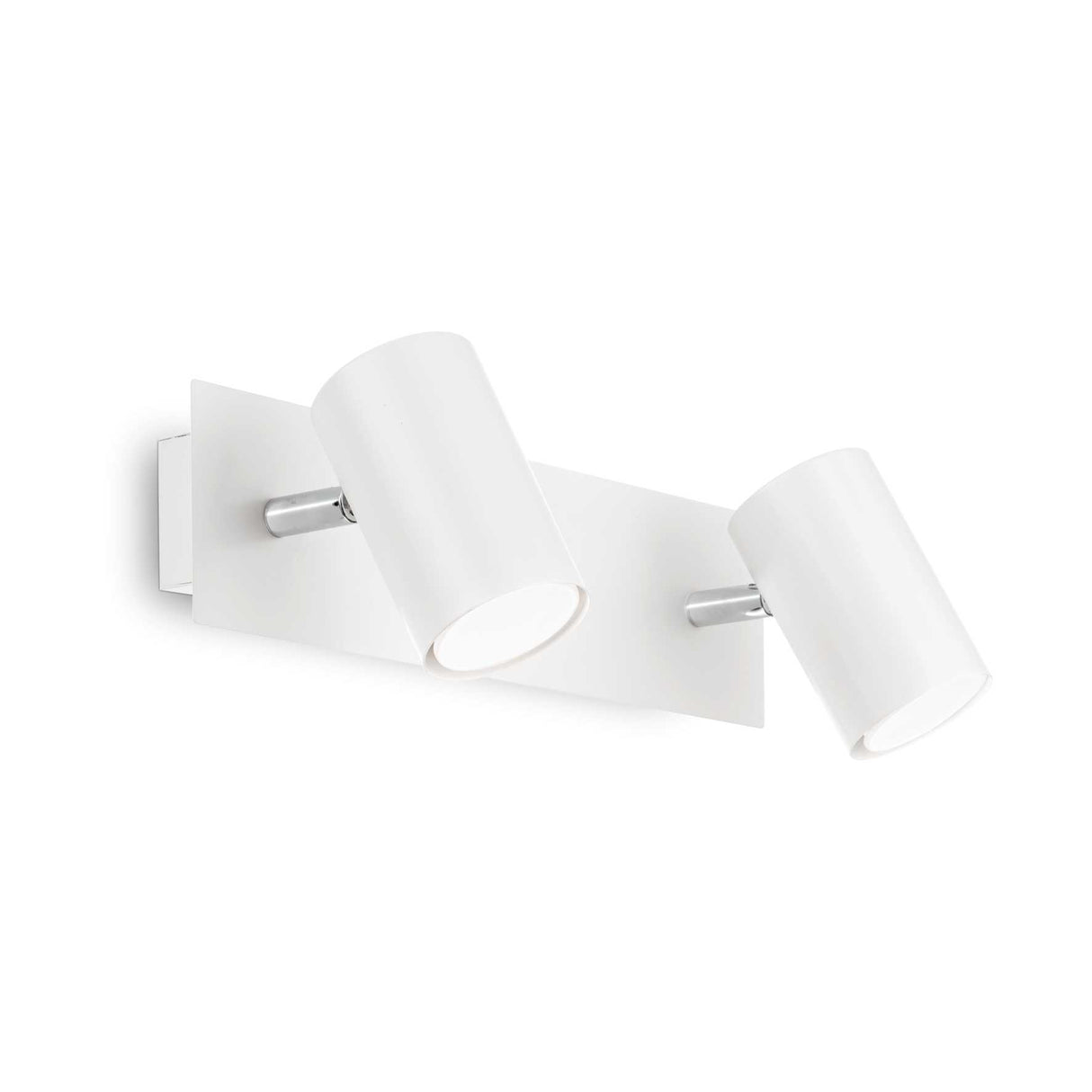 White Dual-Bulb Wall Spotlight