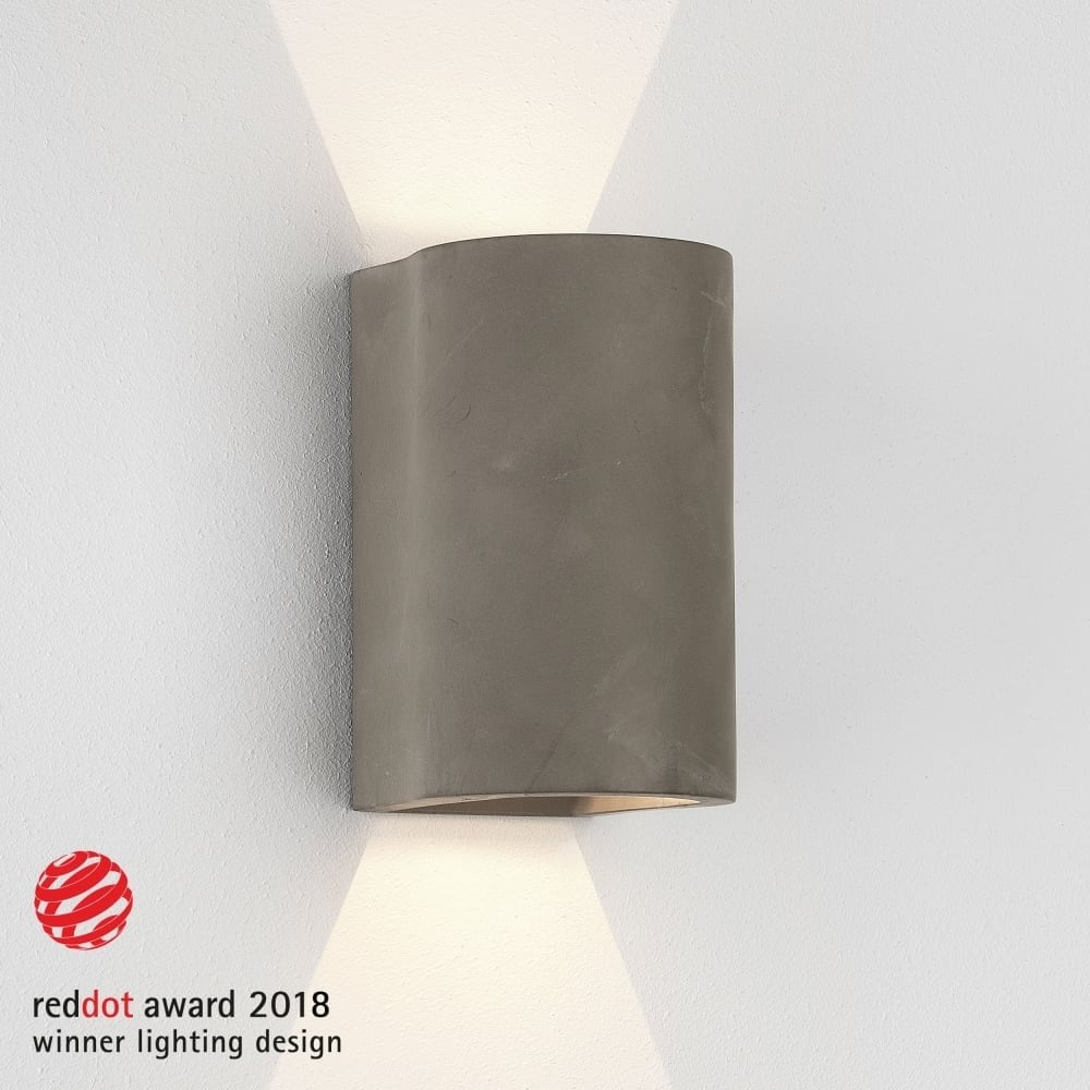 Modern Concrete LED Wall Light - Dunbar 160