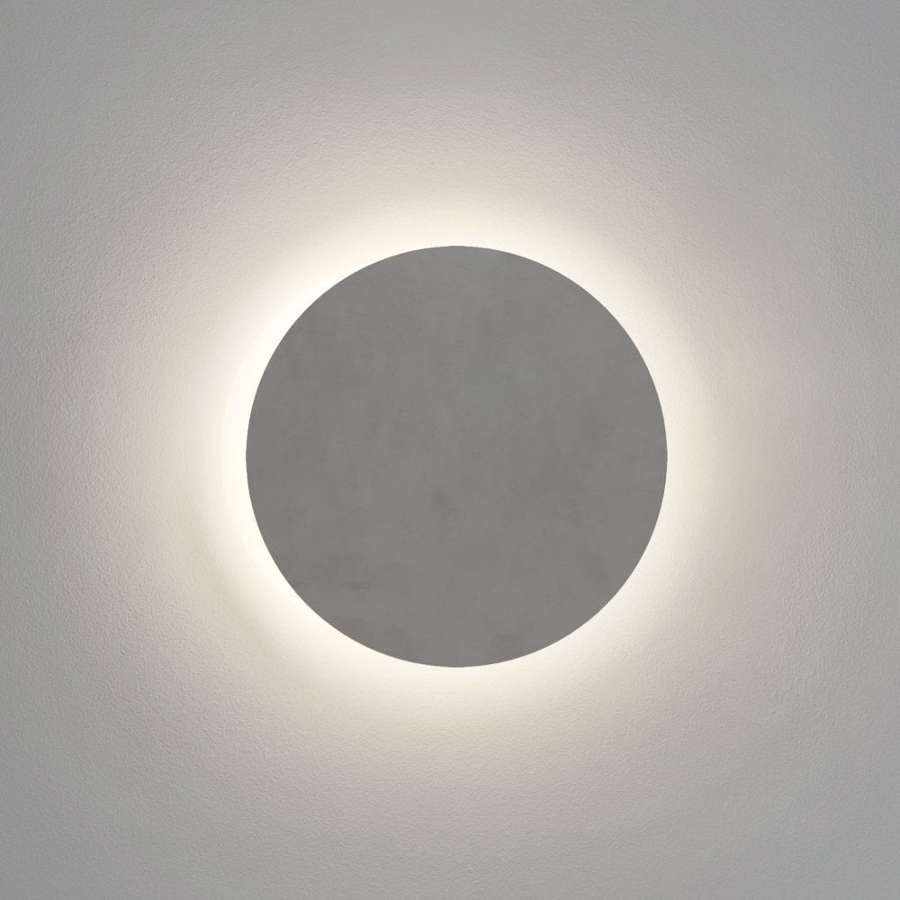 Lunar Halo 300 LED Outdoor Wall Light in Concrete Finish