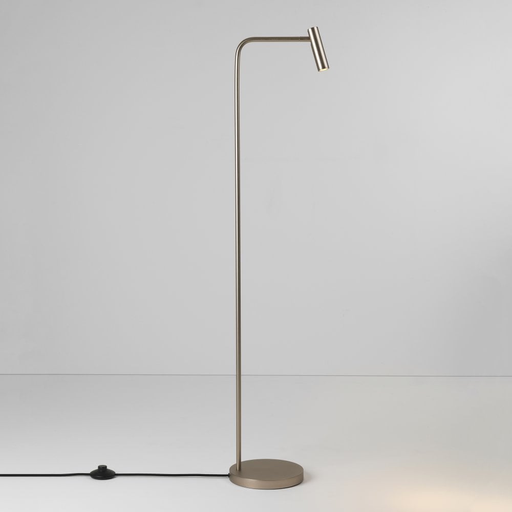 Sleek Enna Matt Nickel LED Floor Lamp