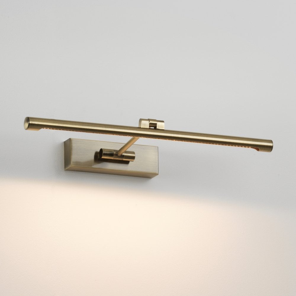 Antique Brass Goya LED Art Illuminator, 46cm