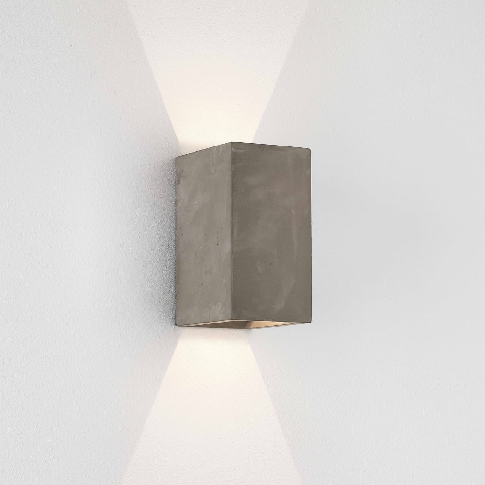 Oslo 160 LED Exterior Wall Light in Urban Concrete Finish