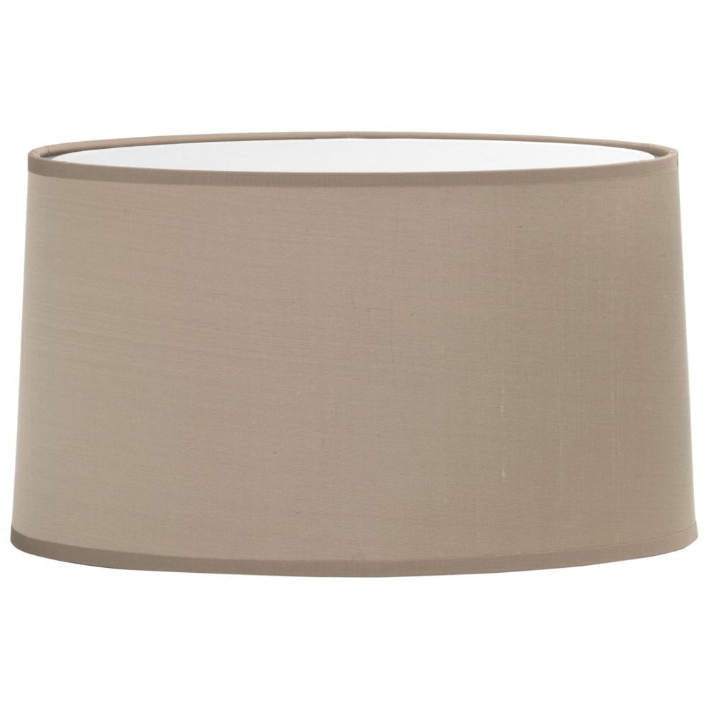 Elegant Oyster Silk Tapered Oval Lampshade
