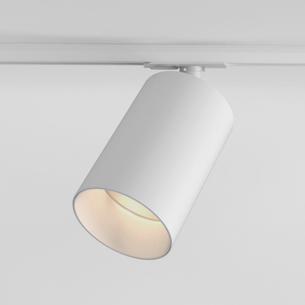 Can 100 Matt White Adjustable LED Track Spotlight