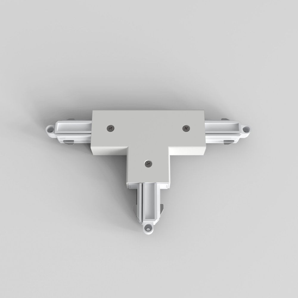White T-Shaped Track Lighting Connector for Left Farside Earth