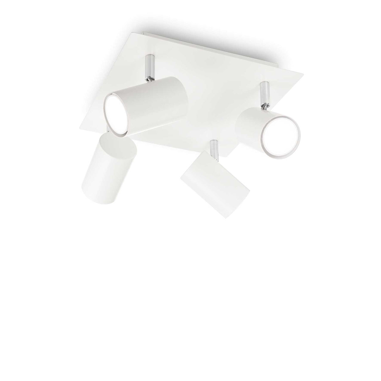 White Quad-Bulb Flush Ceiling Light